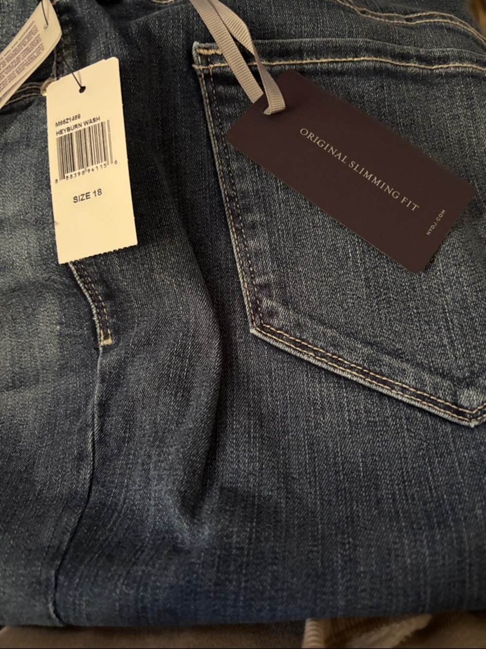 NYDJ NWT CLARISSA Ankle Jeans Original Slimming Fit Heyburn Wash
